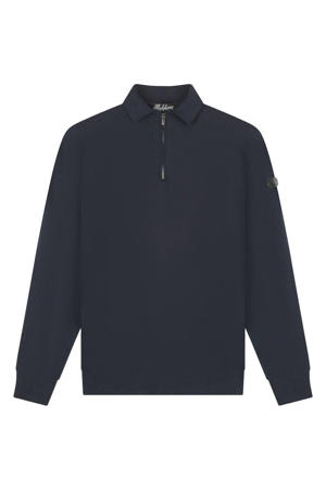 slim polo donkerblauw