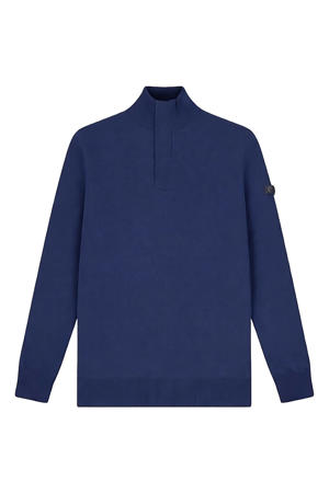 trui fijn gebreid donkerblauw