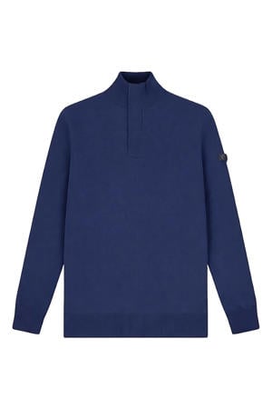 trui fijn gebreid donkerblauw