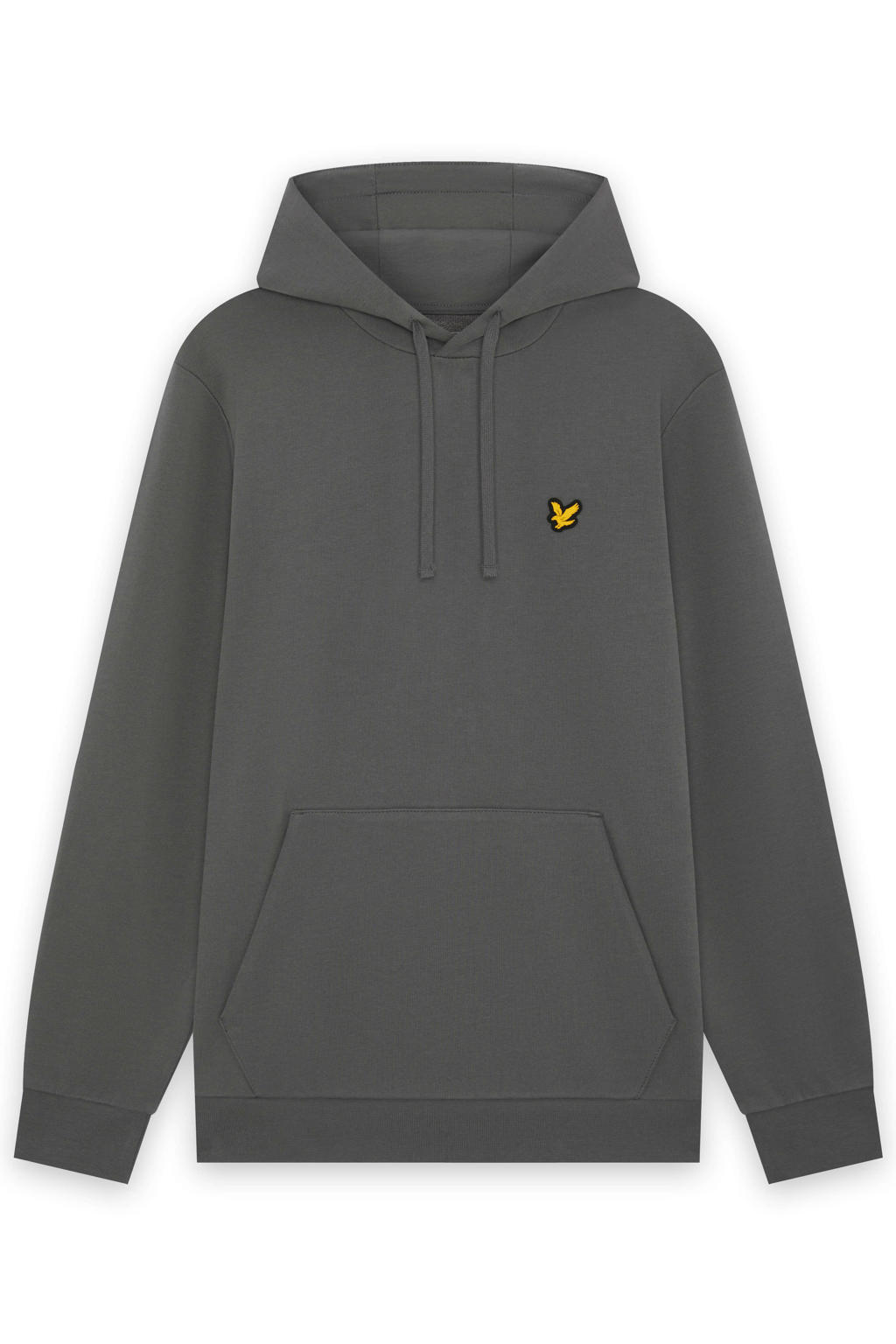 Grijze heren Lyle & Scott Hoodie Loopback van sweat materiaal met effen, lange mouwen en capuchon