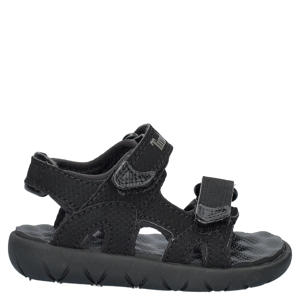 imitatieleren sandalen zwart