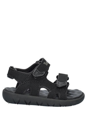 imitatieleren sandalen zwart