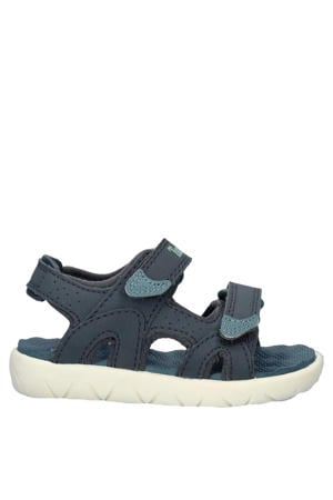 imitatieleren sandalen donkerblauw