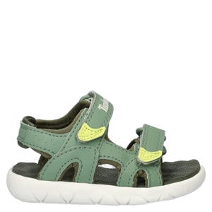 imitatieleren sandalen lichtgroen