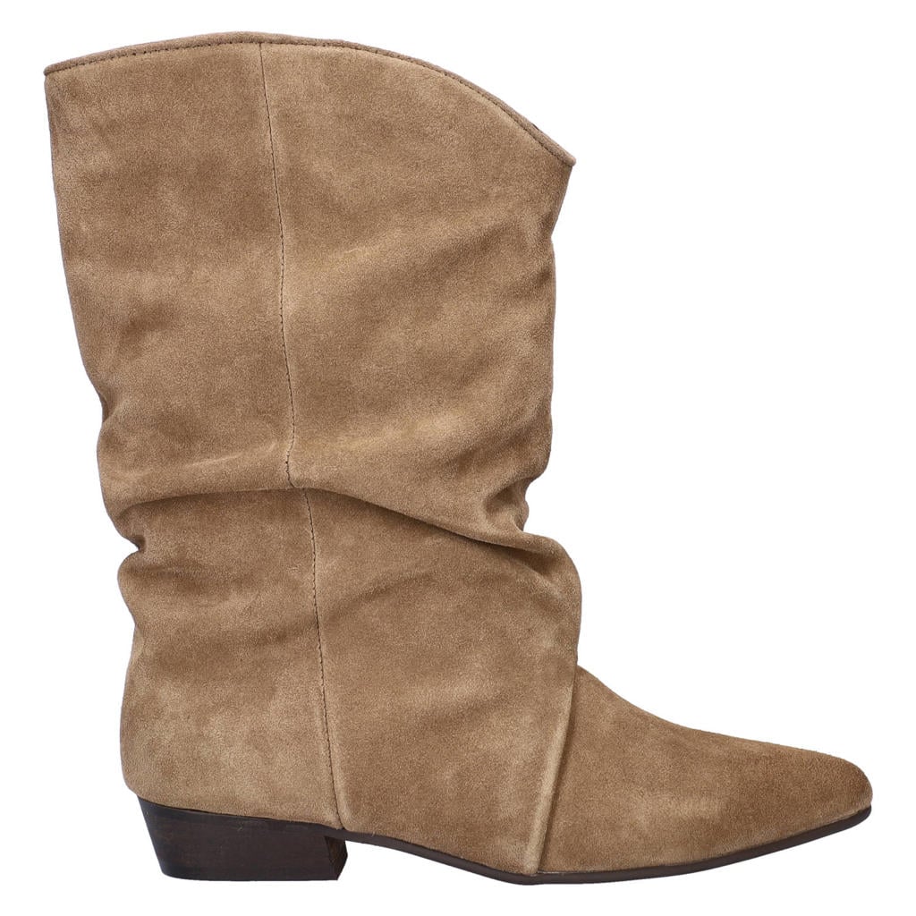 Shoecolate suède enkellaarzen taupe