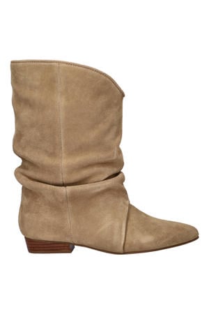 suède enkellaarzen beige