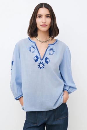 blousetop blauw