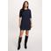 Morgan mini jurk met glitter marineblauw