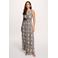 Morgan maxi jurk met dierenprint zwart
