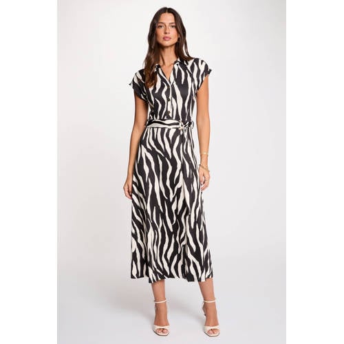 Morgan blousejurk met zebraprint zwart afbeelding