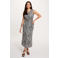 Morgan maxi jurk met zebraprint zwart