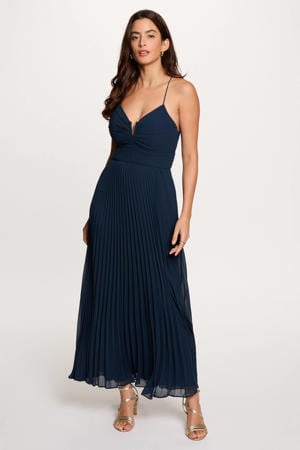 WE Fashion maxi jurk met all over print en volant met open rug zwart/wit WE Fashion maxi jurk met all over print en volant met open rug zwart/wit