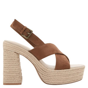 espadrille sandalen bruin