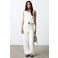 MANGO TEEN gestreepte gilet ecru