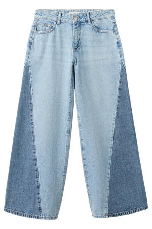 low waist wide leg jeans light blue denim