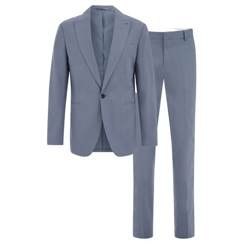 WE Fashion colbert met linnen blauw afbeelding