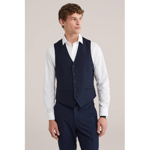 WE Fashion gilet donkerblauw afbeelding