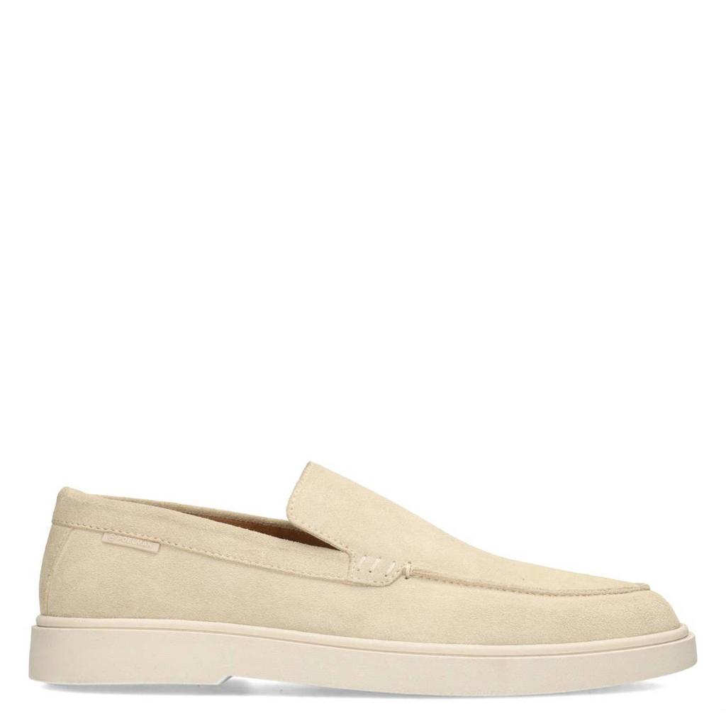 Beige heren Poelman Mason suède loafers