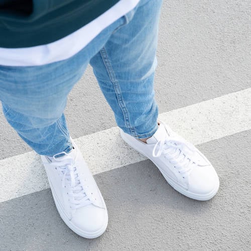 PS Poelman Nero leren sneakers wit afbeelding