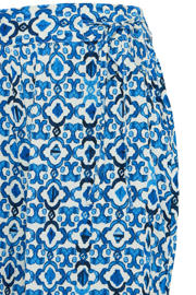 thumbnail: ICHI high waist gebloemde casual short blauw