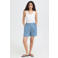 ICHI high waist gebloemde casual short blauw