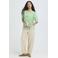 ICHI gebloemde top groen