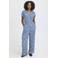 ICHI gebloemde jumpsuit blauw