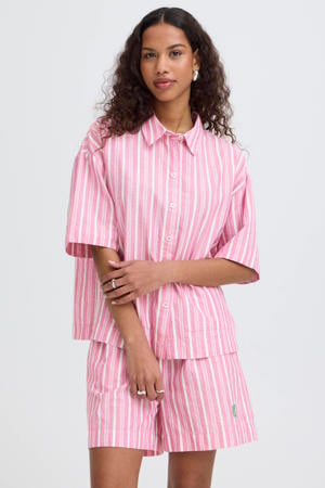 gestreepte top roze