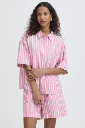 gestreepte top roze
