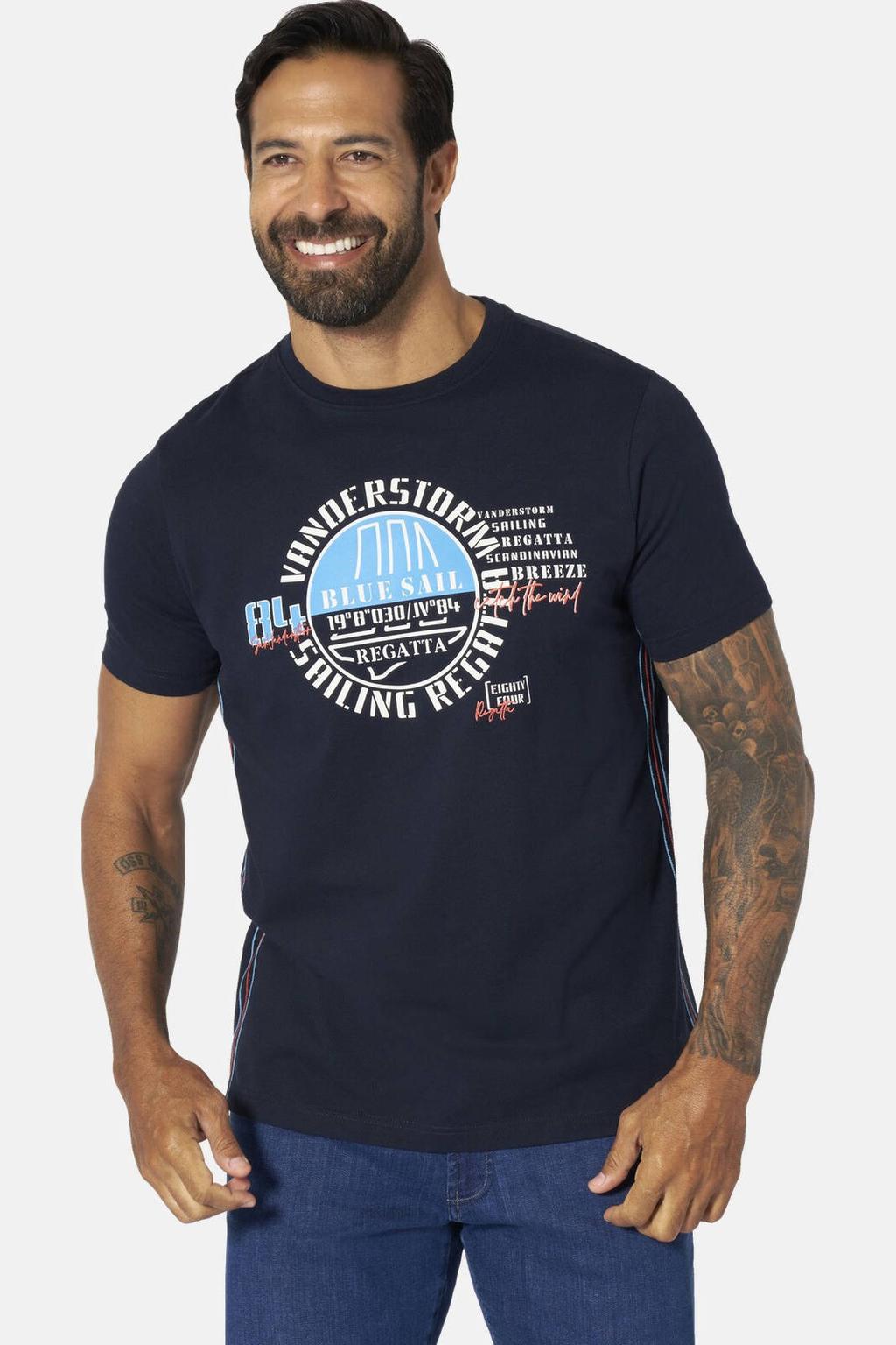 Jan Vanderstorm +FIT Collectie regular T-shirt donkerblauw