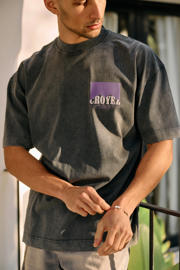 thumbnail: Croyez oversized T-shirt met backprint grijs