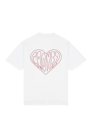 regular T-shirt met backprint wit