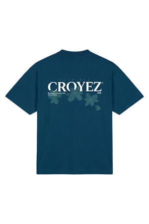 oversized T-shirt met backprint donkerblauw