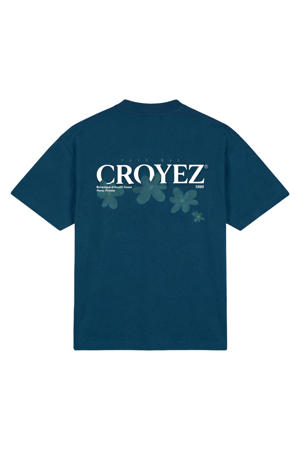 oversized T-shirt met backprint donkerblauw