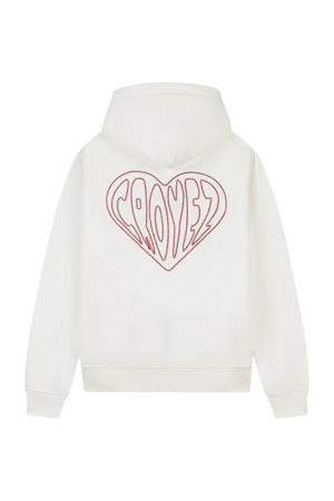 sweatvest met backprint ecru