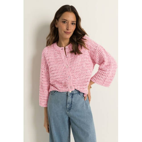 CLAUDIA BY CLAUDIA STRÄTER vest roze gebreid afbeelding