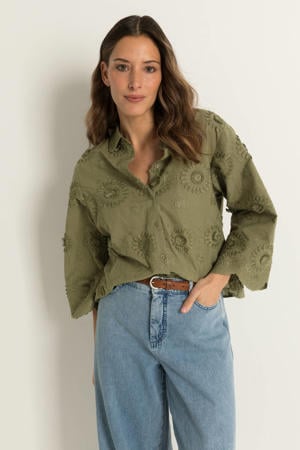 blouse donkergroen