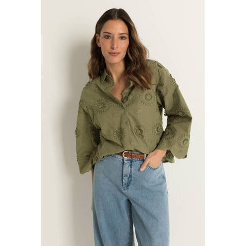 CLAUDIA BY CLAUDIA STRÄTER blouse donkergroen afbeelding