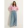 CLAUDIA BY CLAUDIA STRÄTER high waist wide leg jeans medium blue denim