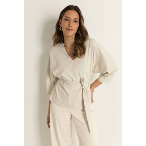 CLAUDIA BY CLAUDIA STRÄTER travelstof top ecru afbeelding