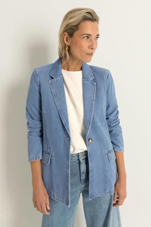 regular blazer light blue denim