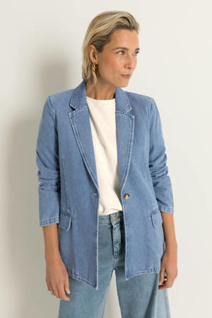 regular blazer light blue denim