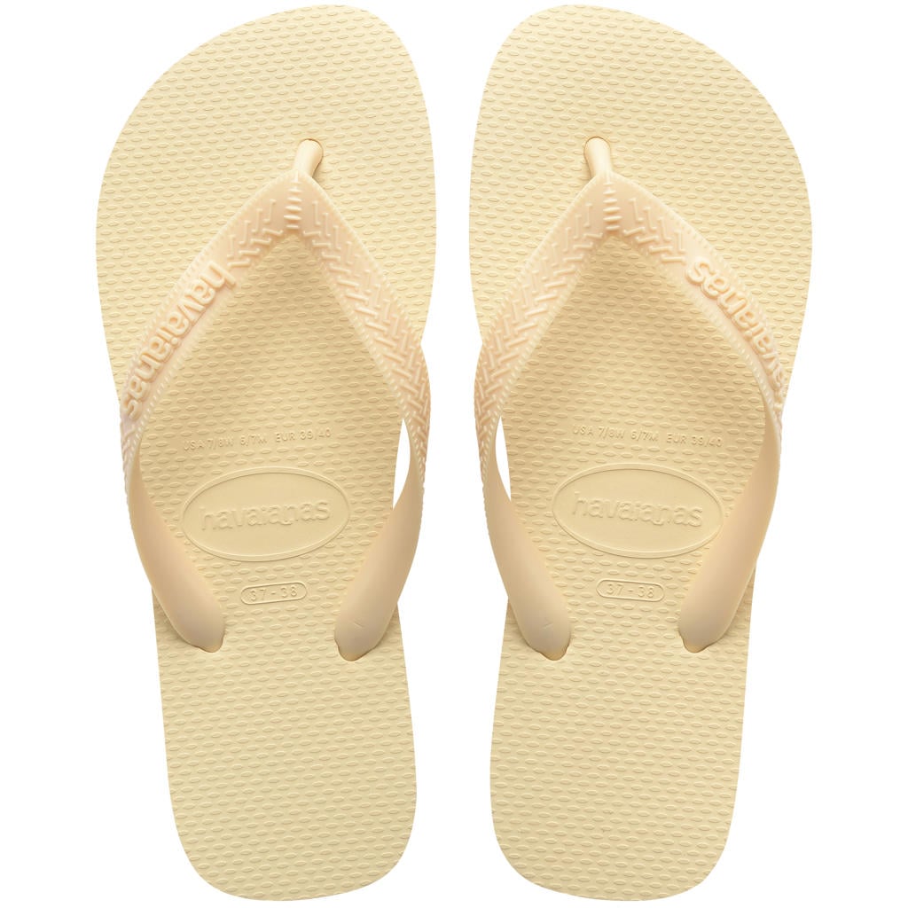 Gele dames Havaianas Top Senses teenslippers van rubber