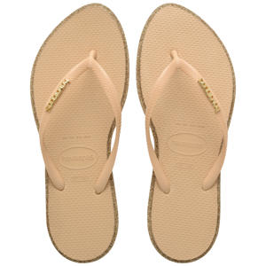Slim Point Glitter teenslippers met glitters goud