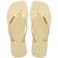 Havaianas Slim Square Logo Metallic teenslippers - lichtgeel