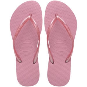Slim teenslippers roze