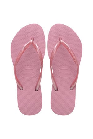 Slim teenslippers roze