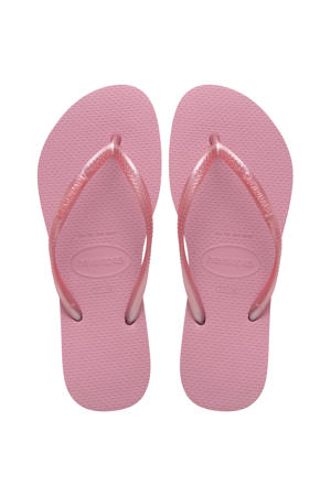 Slim teenslippers roze