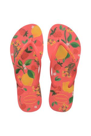 Slim Summer Bliss teenslippers koraalrood