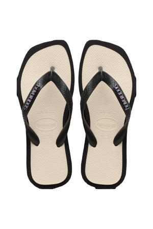 Top Square Fusion teenslippers zwart